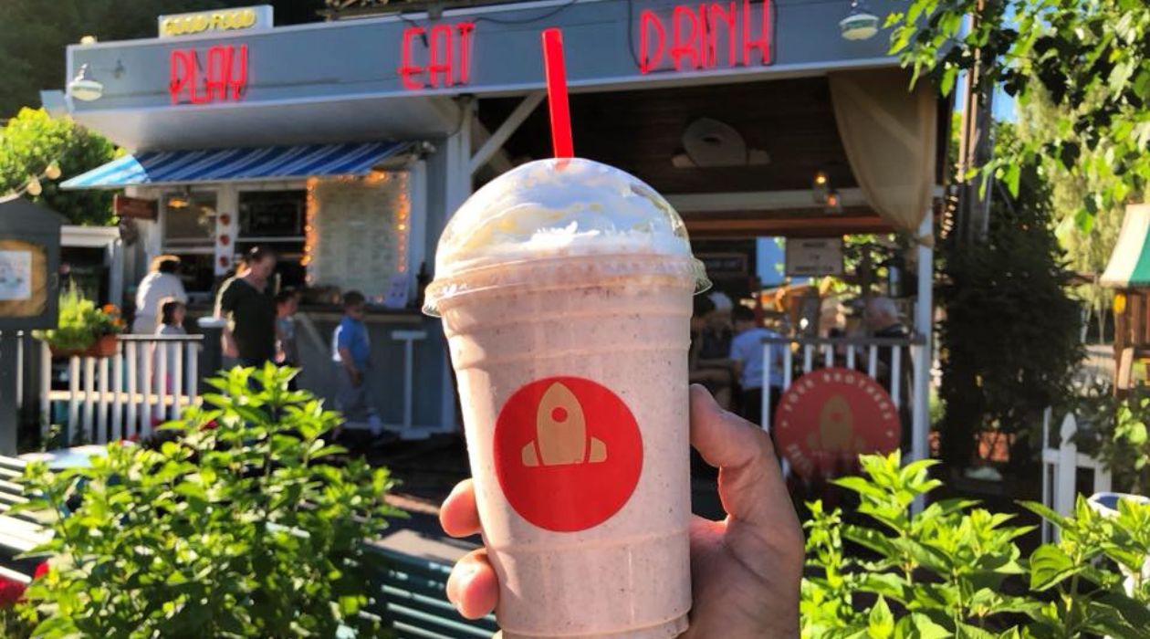A milk shake from the Grand Shack at Four Brothers Drive-In, Amenia